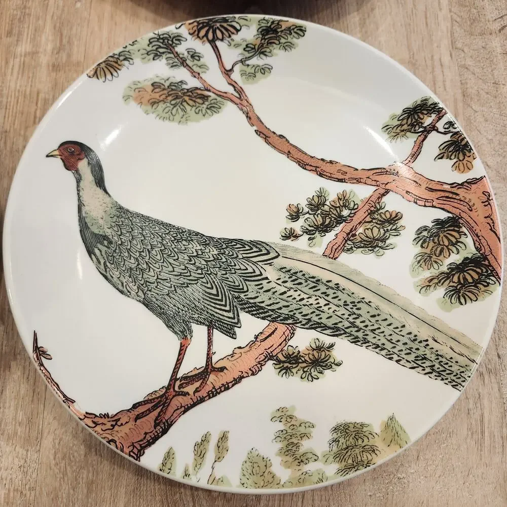 Pottery Barn Pheasant Bird Ceramic Plate 9